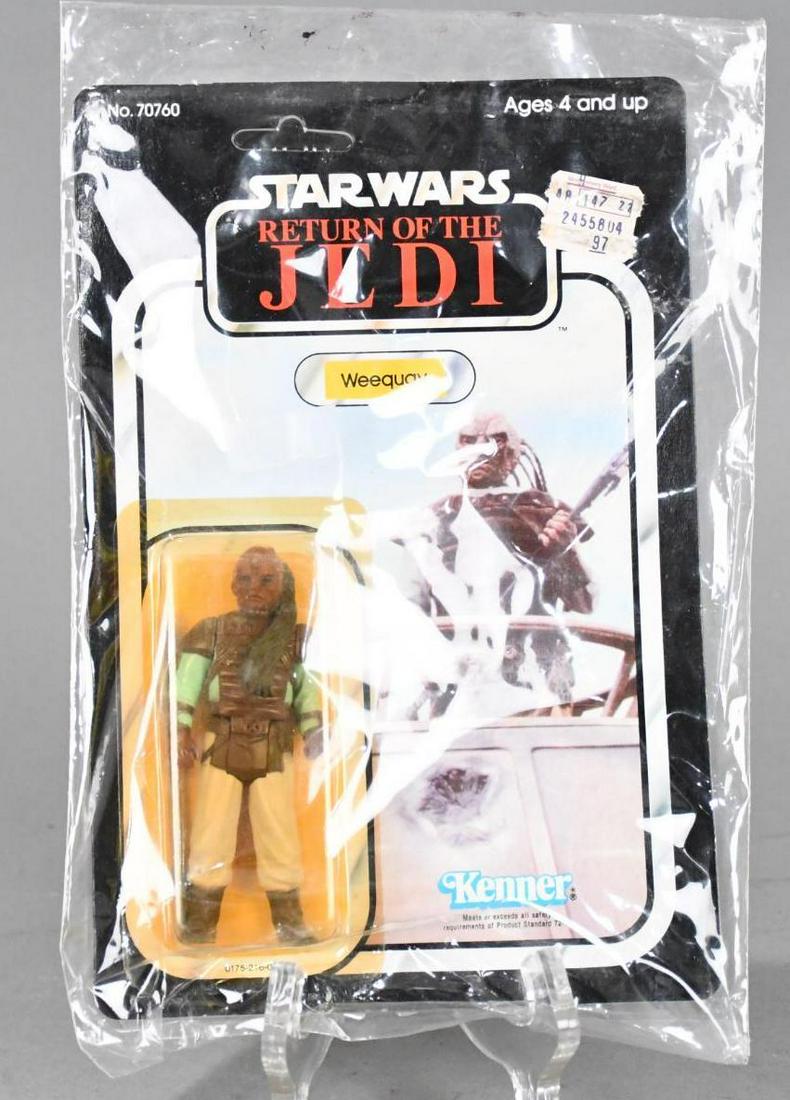 Star Wars Return of the Jedi Weequay NIP: rated 9, 4"T., the action figure is new in blister pack, pack has good color and shine.