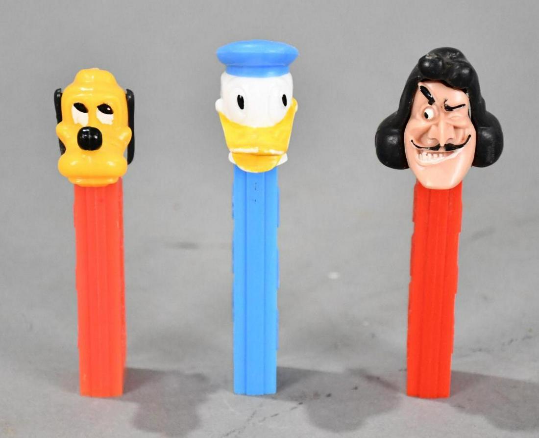 3-Pez Dispenser no Feet Pluto, Donald Duck & Captain Hook (1 of 4)