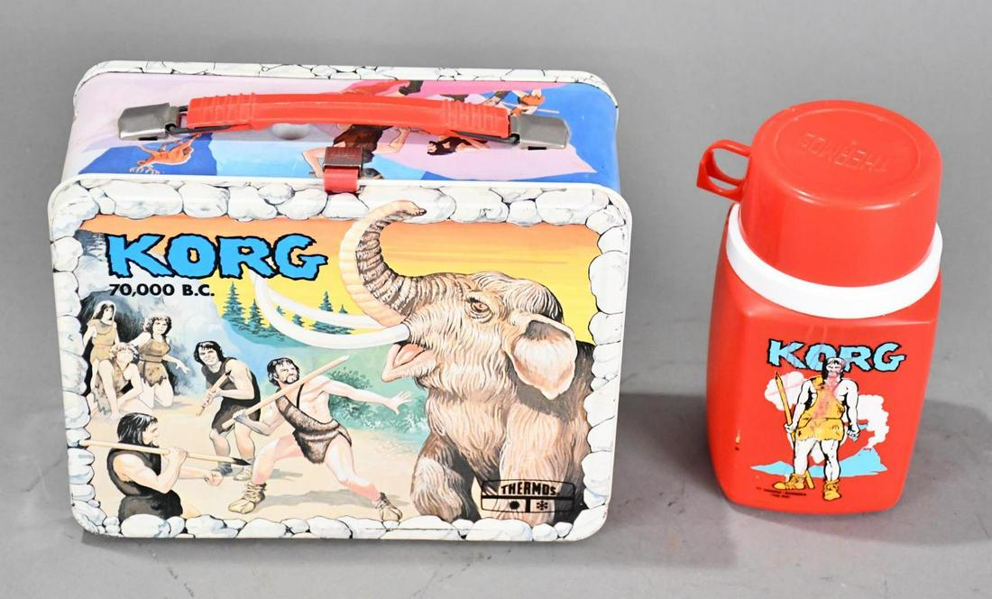 1975 Korg 70,000 B.C. Metal Lunch Box w/Thermos (1 of 6)