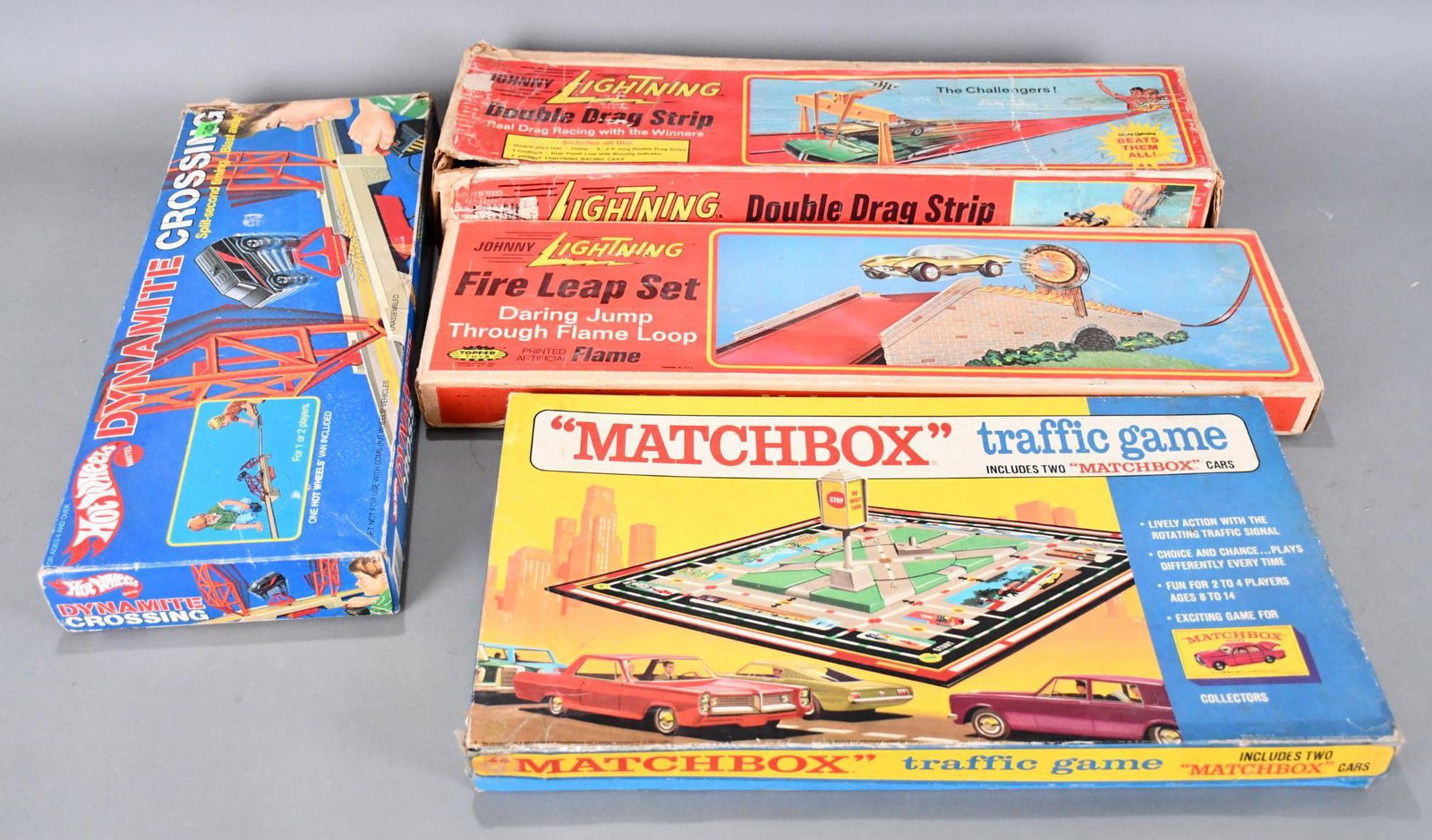 2-Johnhy Lightning, Hot Wheels & Matchbox Box Sets no vehicles: all different condition.