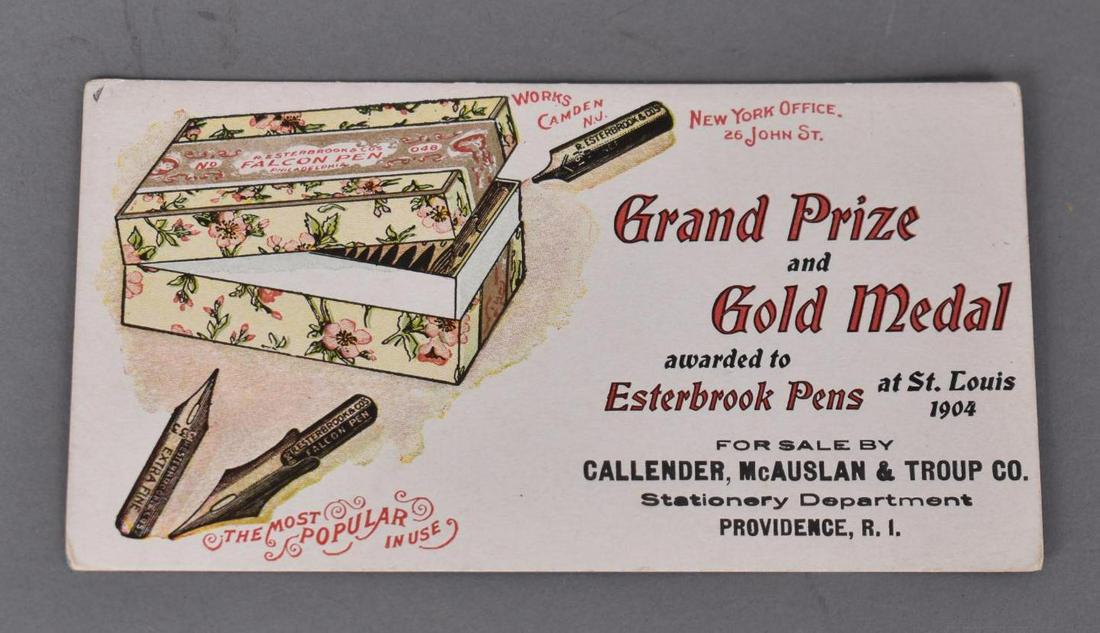 Esterbrook Pens Gold Metal at St. Louis 1904 Ink Blotter (1 of 2)