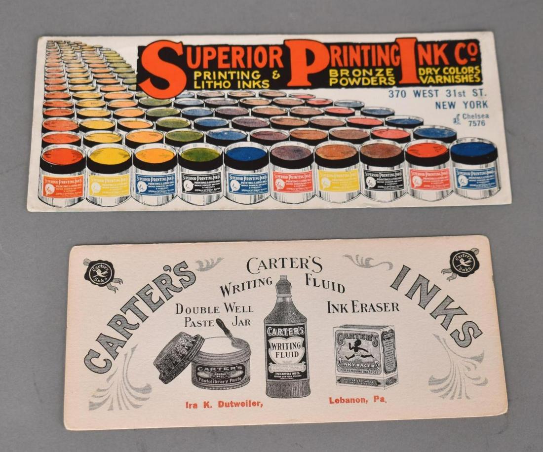 Carter's & Superior Ink Ink Blotters: rated 8.25, 4"x9.5" or less, has good color, both have wear