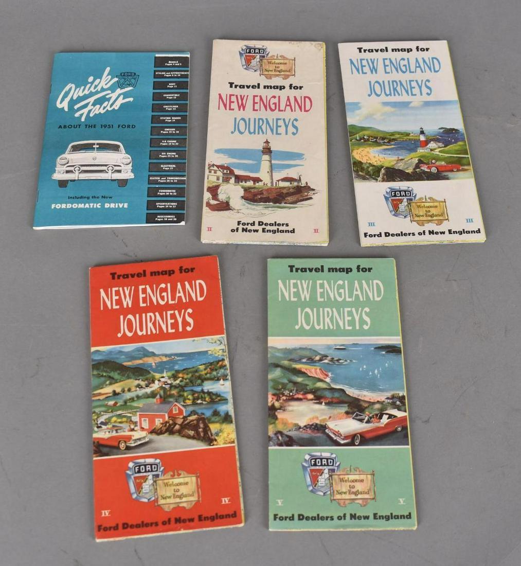 4-Ford New England Maps & 1951 Ford Quick Facts Booklet (1 of 4)