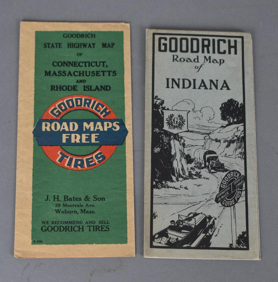 2-Goodrich Tires Road Maps: 9"x4",