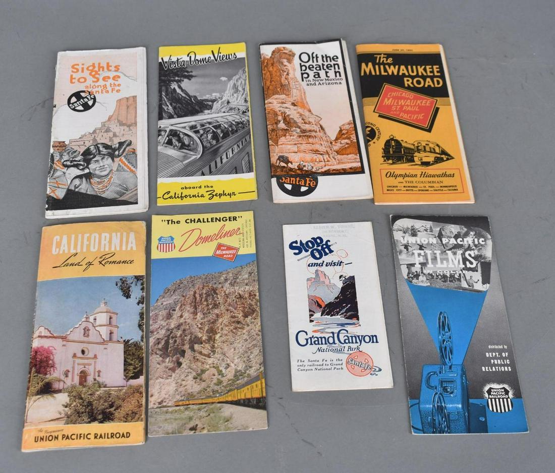 7-Santa Fe, Union Pacific & Chicago Milwaukee & St. Paul Railroad Brochures (1 of 4)