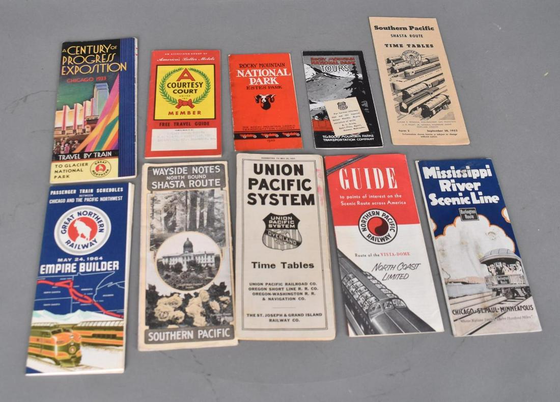 Great Northern Railway, Union Pacific and more Brochures: 9"x4", good color