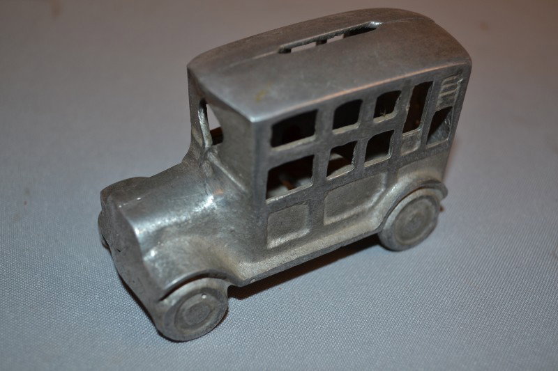 Aluminum Double Decker bus bank (small), rated 8, : Aluminum Double Decker bus bank (small), rated 8, 3.5 inches long,