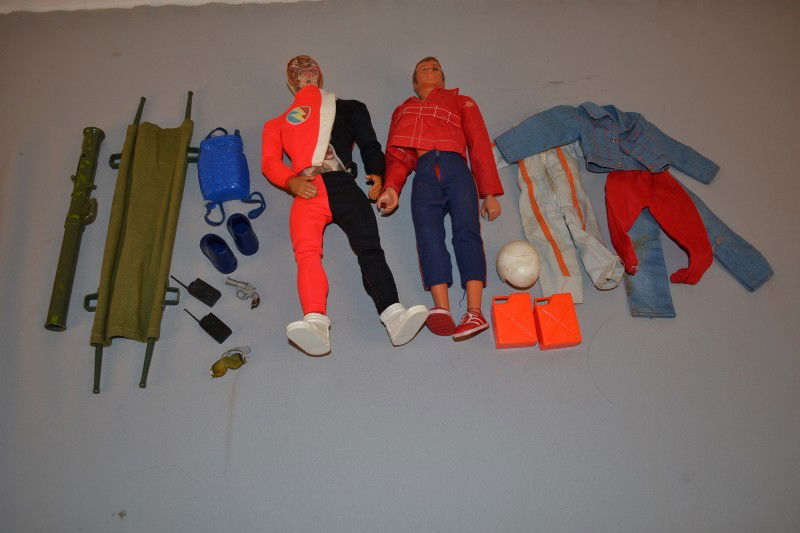 Six Million Dollar Man and Invisible Man dolls,: Six Million Dollar Man and Invisible Man dolls,