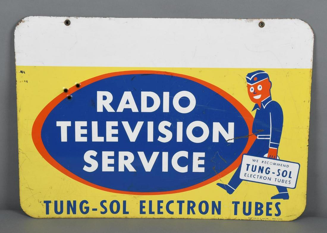 Tung-Sol Electron Tubes "Radio Television Service" Metal Sign (1 of 4)