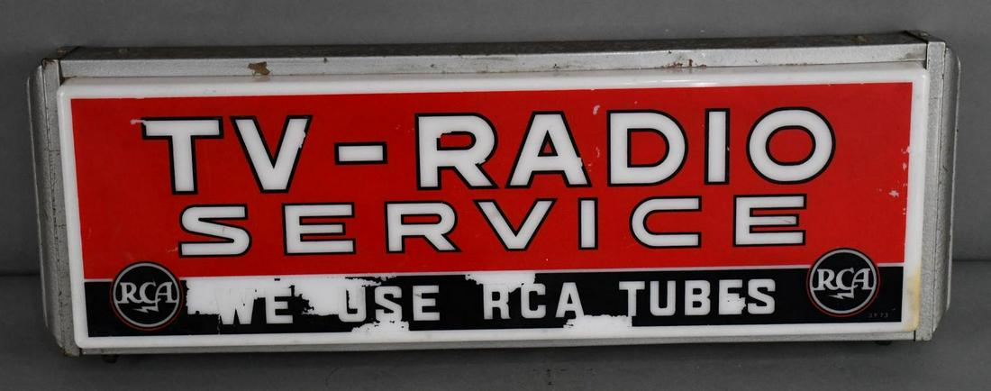 RCA TV-Radio Service Plastic Lighted Sign (1 of 4)