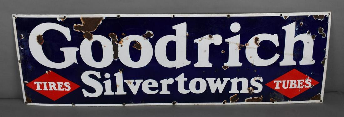 Goodrich Silvertowns Tires Tubes Porcelain Sign (1 of 4)