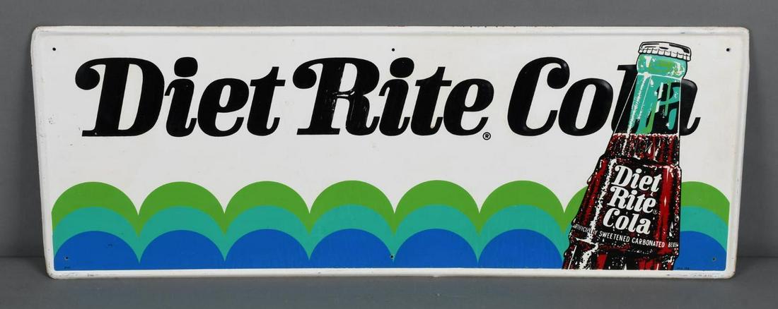 Diet Rite Cola w/Bottle Metal Sign (1 of 4)