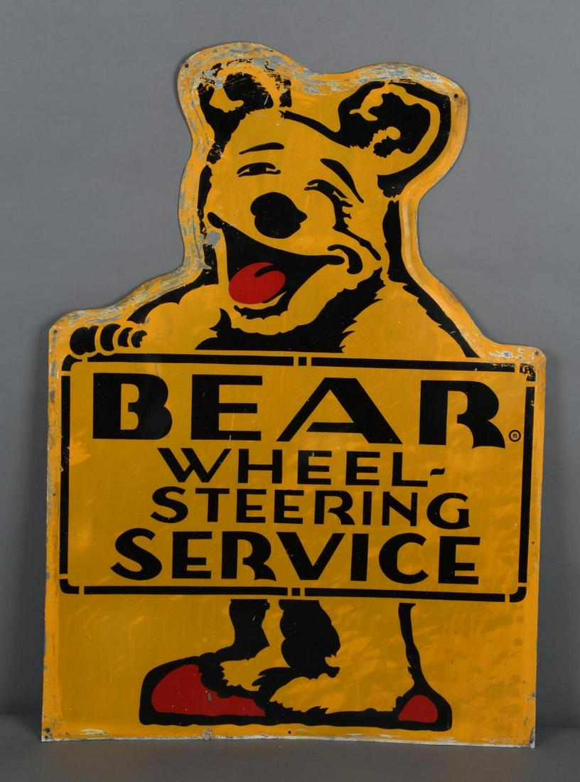 Bear Wheel-Steering Service w/Logo Metal Sign (1 of 4)