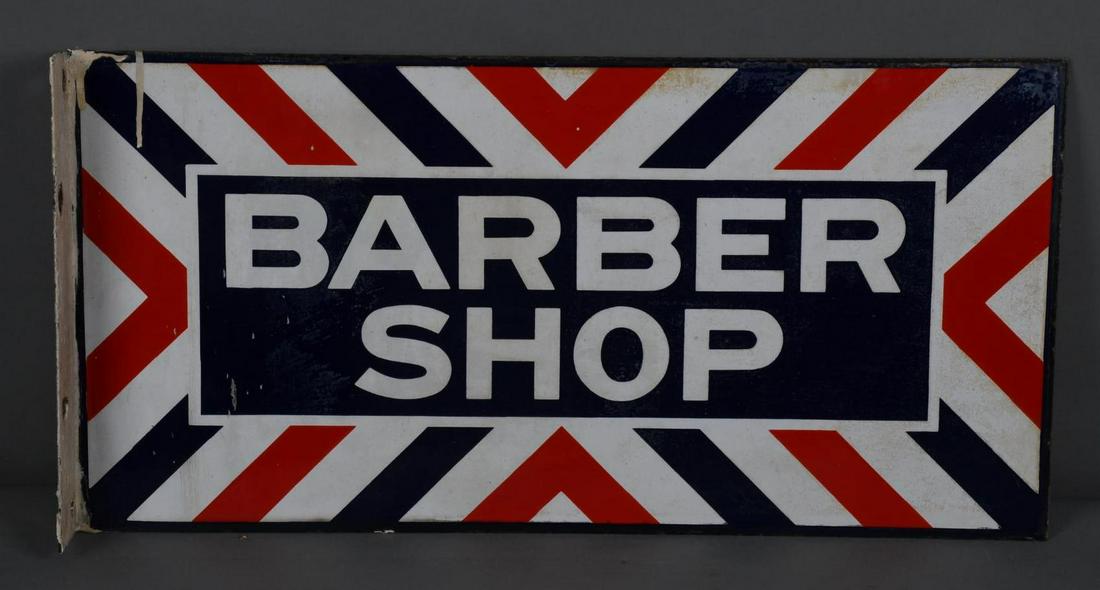 Barber Shop Porcelain Sign (1 of 3)