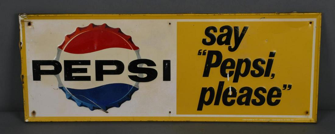 Pepsi-Cola "say pepsi please" Metal Sign (1 of 4)