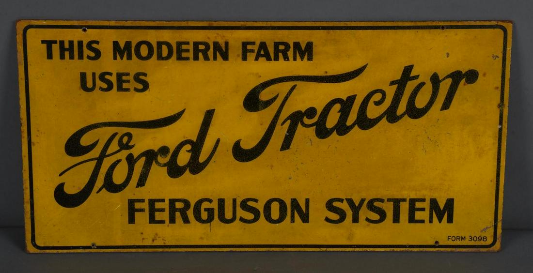 This Modern Farm Uses Ford Tractor Ferguson System Masonite Sign (1 of 2)