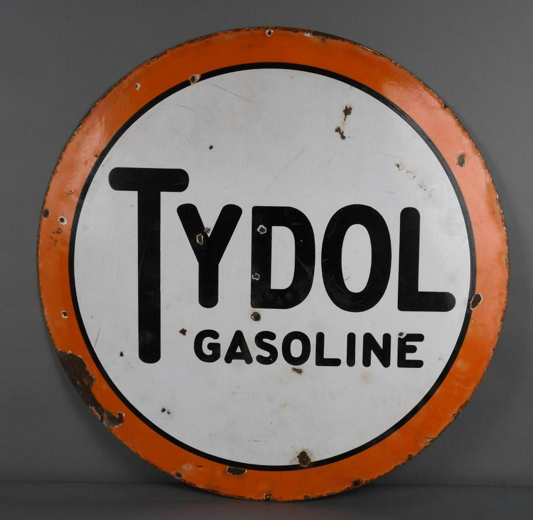 Tydol Gasoline Porcelain Sign (1 of 3)