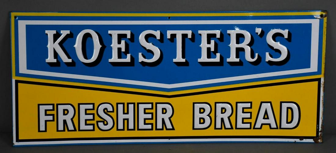 Koester's Fresher Bread Metal Sign (1 of 2)