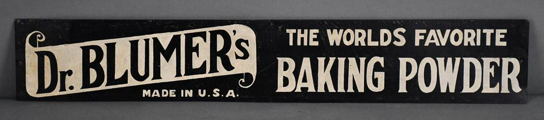 Dr. Plumer's "The World's Favorite Baking Powder" Metal Sign (1 of 3)