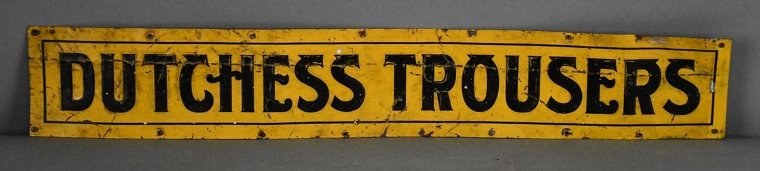 Dutchess Trousers Metal Tacker Sign (1 of 2)