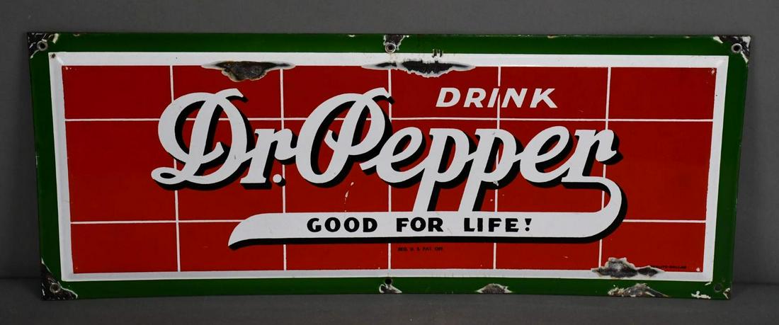 Drink Dr. Pepper "Good for Life" Porcelain Sign (1 of 4)