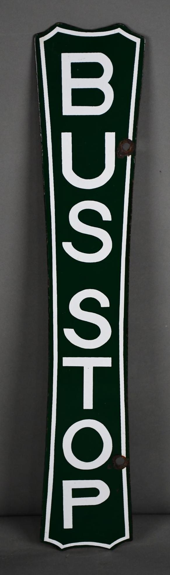 Bus Stop Porcelain Sign (1 of 4)