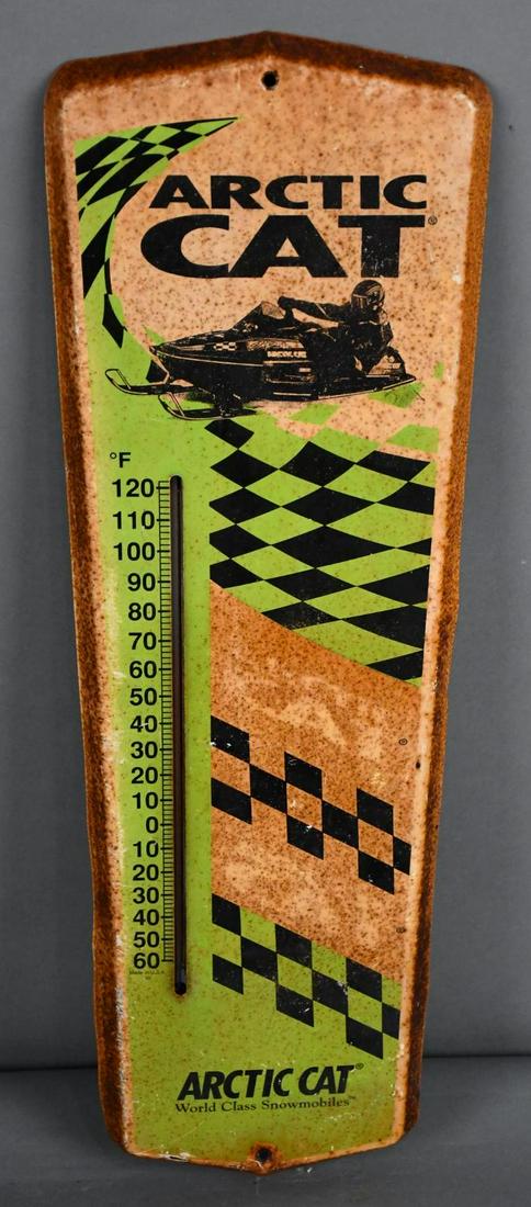 Arctic Cat Snowmobile w/Image Metal Thermometer (1 of 3)