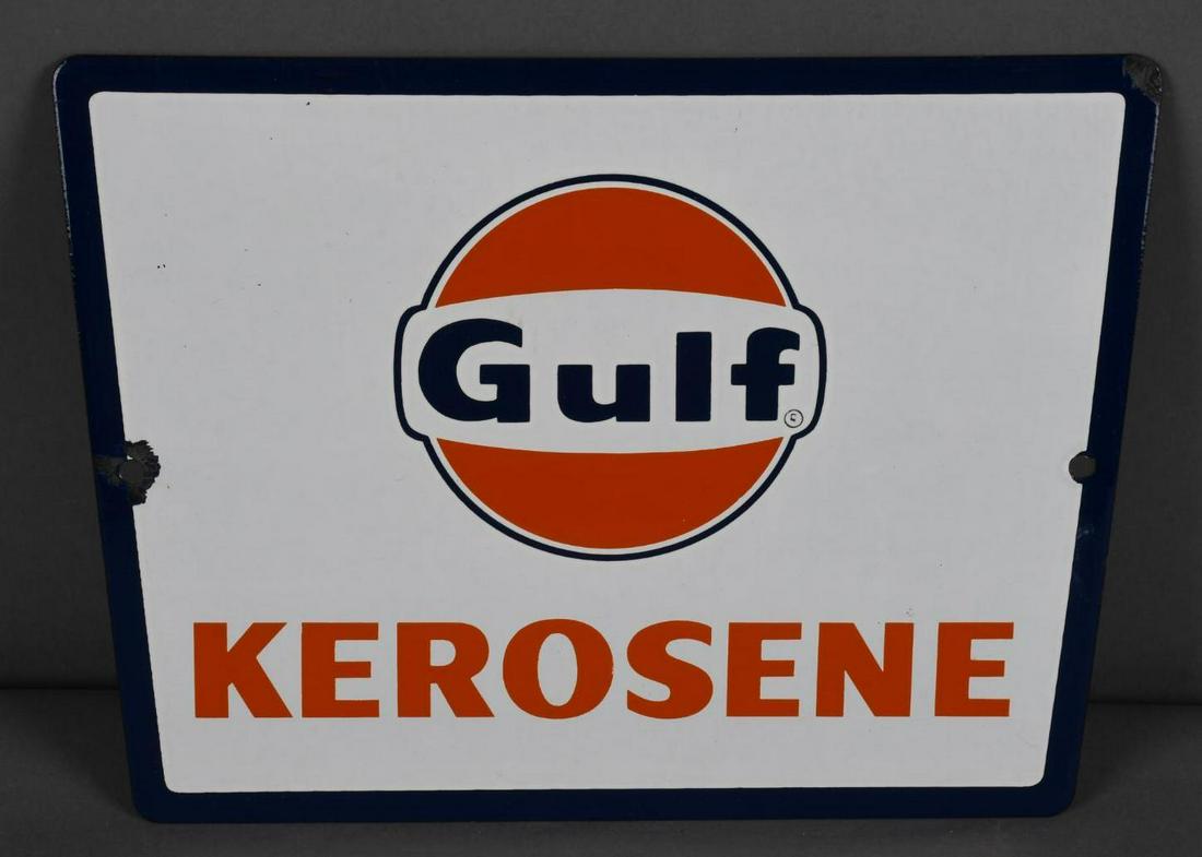 Gulf Kerosene Porcelain Pump Sign (1 of 2)