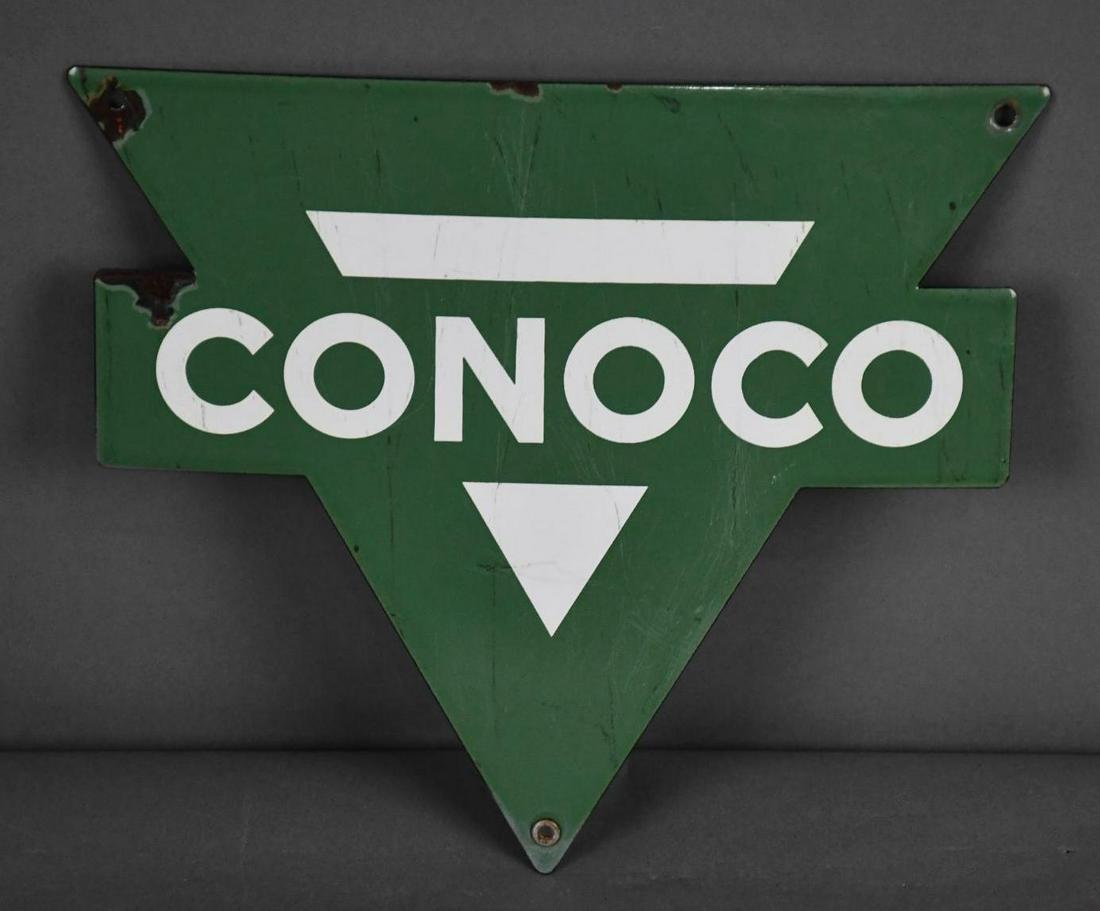Conoco Porcelain Pump Sign (1 of 2)