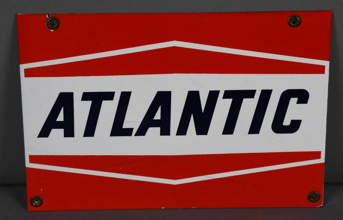 Atlantic (bent lines) Porcelain Pump Plate (1 of 2)