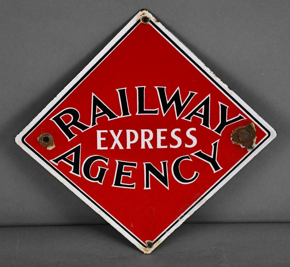 Railway Express Agency Porcelain Sign (small) (1 of 2)