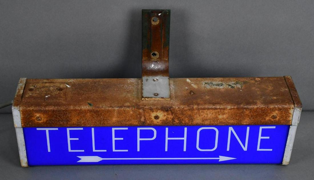 Telephone w/ Arrow Lighted Sign (1 of 6)