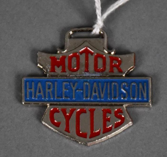1950's Harley-Davidson Metal Watch Fob (1 of 2)