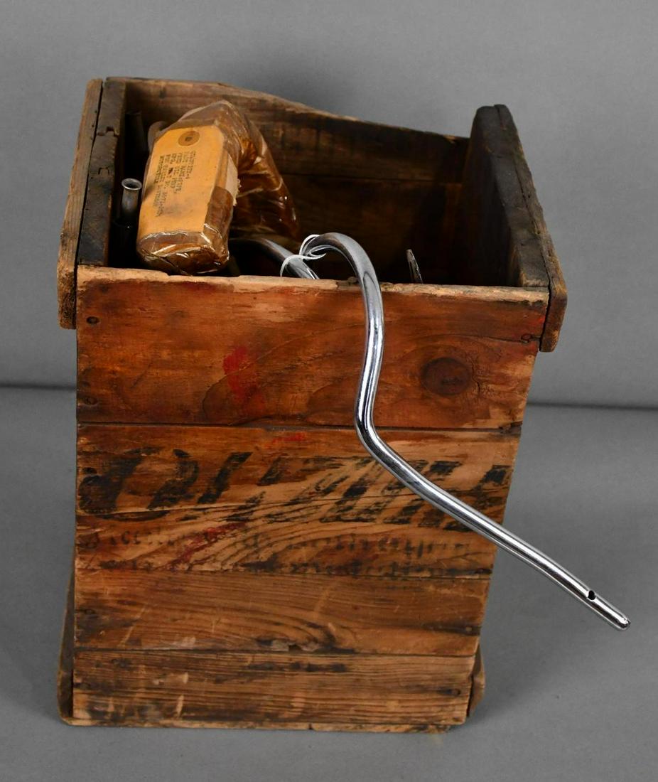 Harley-Davidson Metal Oil Lines in a Oilzum Wood Box (1 of 5)