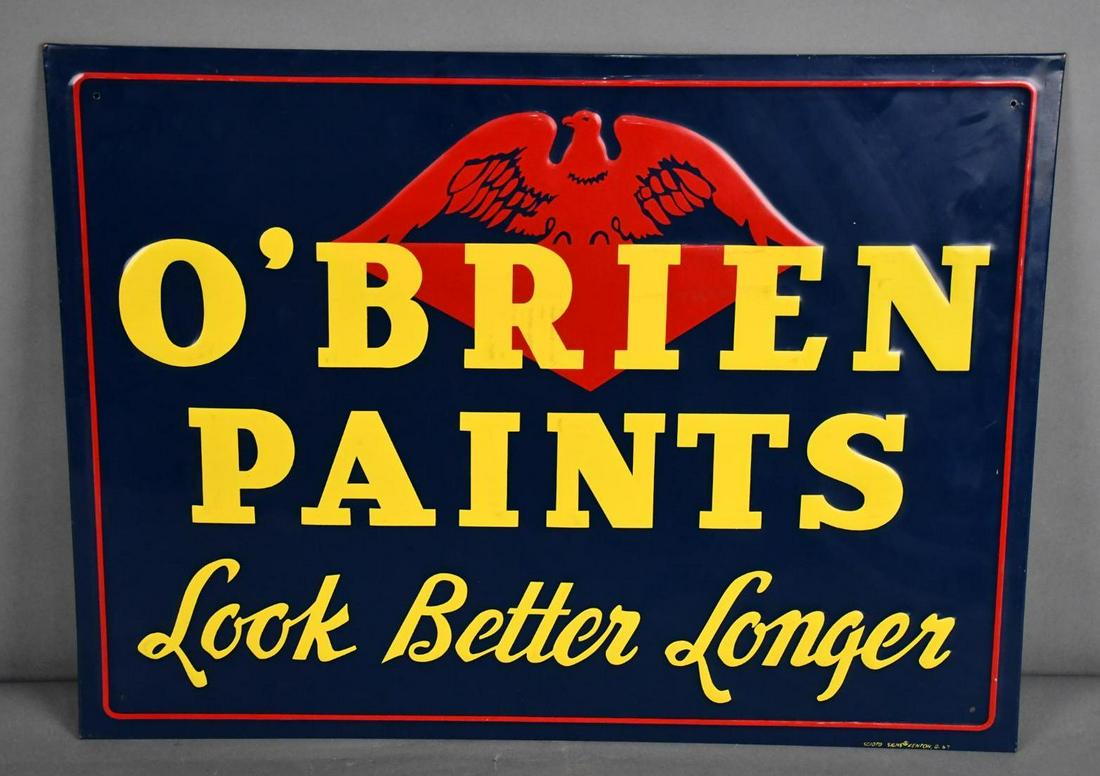 O'Brien Paint "Look Better Longer" Metal Sign (1 of 4)