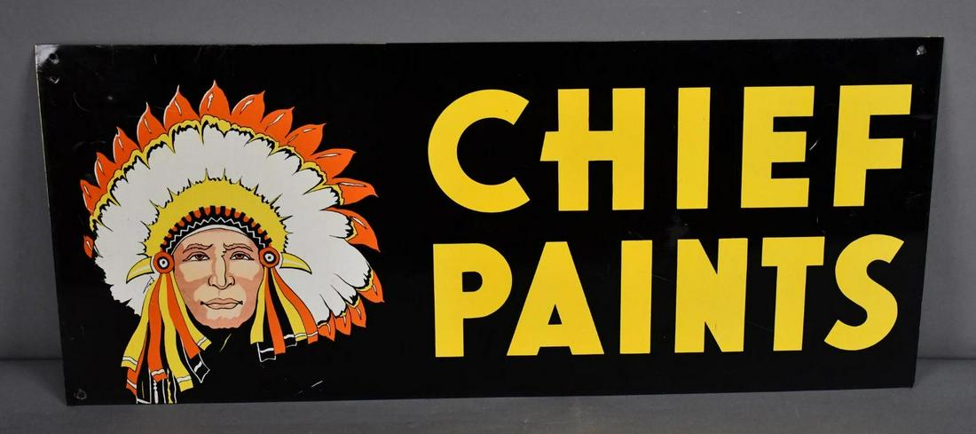 Chief Paints w/Logo Metal Sign (1 of 4)