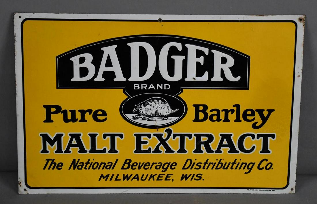 Badger Pure Barley Malt Extract w/Logo Metal Sign (1 of 4)