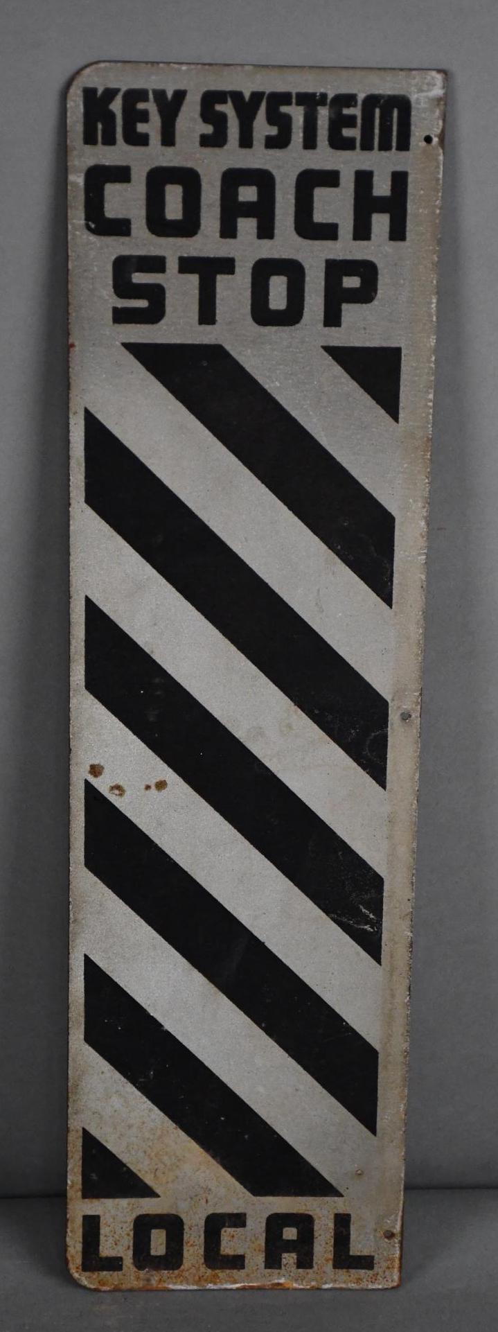 Key System Coach Stop Bus Metal Sign (1 of 4)