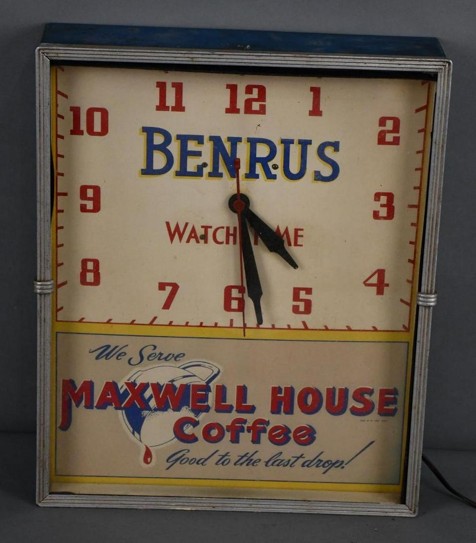 Maxwell House Coffee w/Logo Electric Clock (1 of 6)