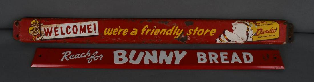 Bunny & Dandee Bread Metal Door Push Signs (1 of 4)