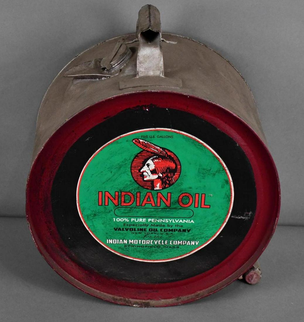 Five Gallon Metal Rocker Can w/a new Indian Motorcycle Decal (1 of 3)