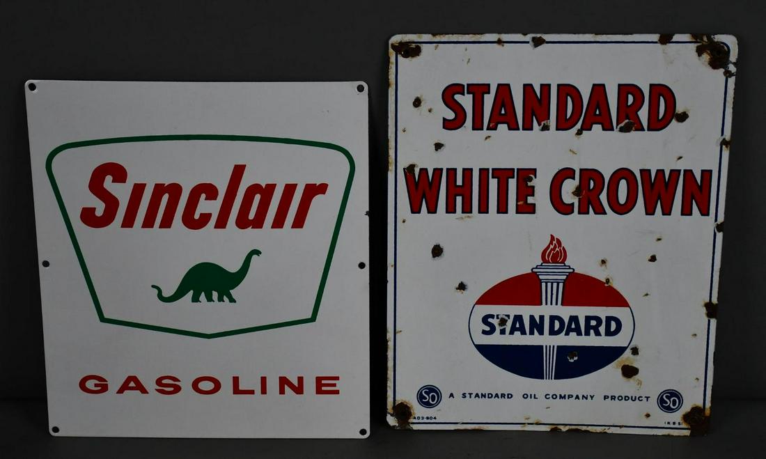 Lot of 2 Porcelain Pump Signs (1 of 3)