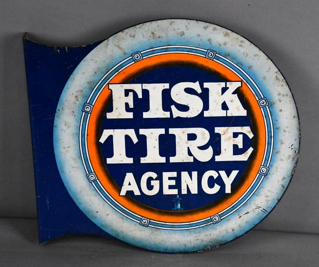 Fisk Tire Agency Metal Flange Sign (TAC) (1 of 3)