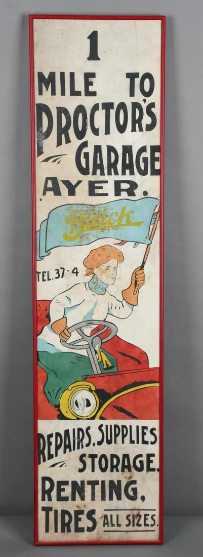 Proctor's Garage Ayer 1 Mile Metal Sign (1 of 6)