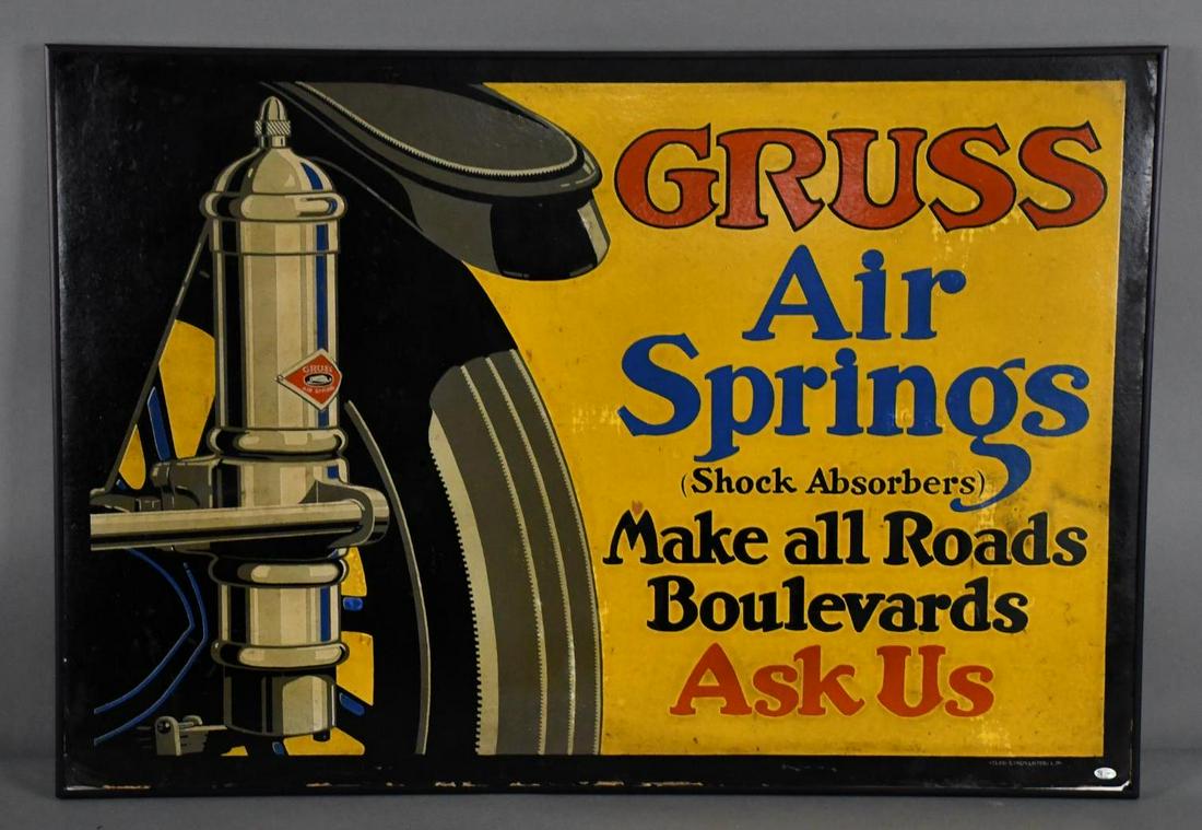 Gruss Air Springs (Shock Absorbers) Make All Roads Boulevards Cardboard Sign (TAC) (1 of 7)