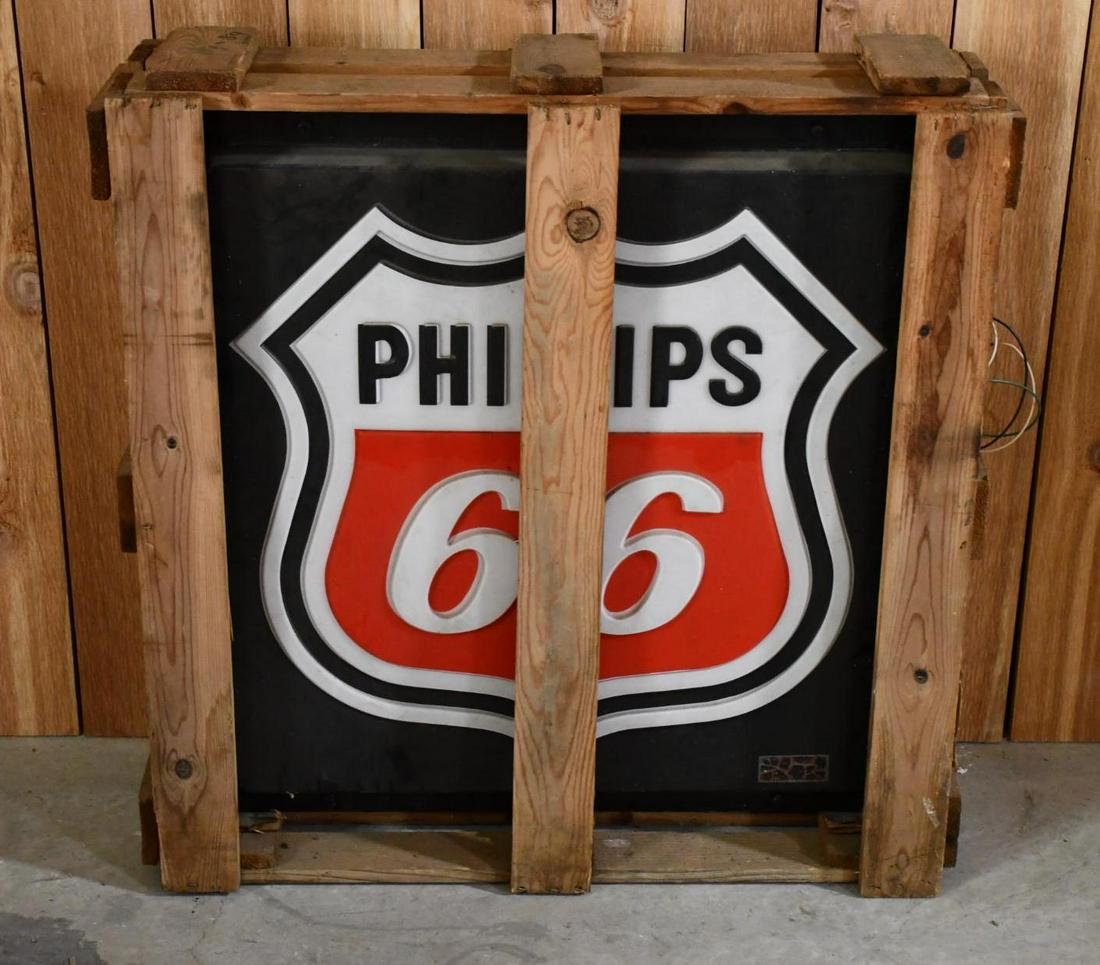 Phillips 66 Plastic Molded Lighted Sign NIB (TAC) (1 of 4)