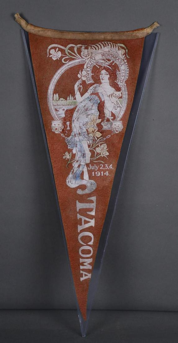 1914 Tacoma Auto Races Montmara Festo Felt Pennant (1 of 4)