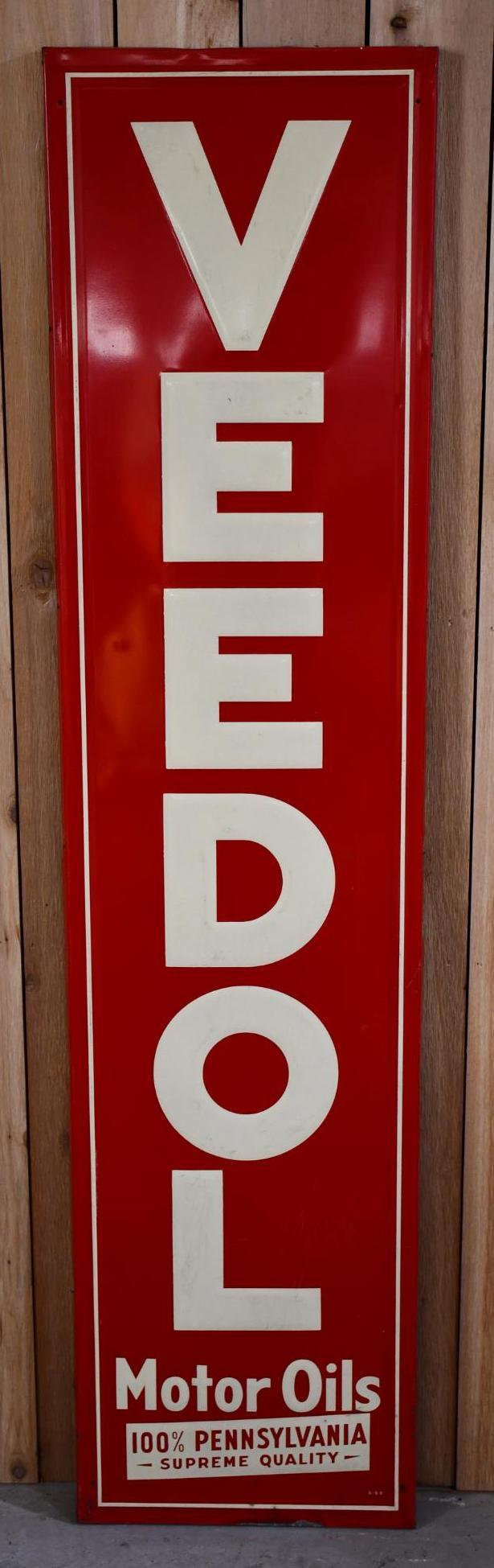 Veedol Motor Oils Metal Vertical Sign (TAC) (1 of 5)