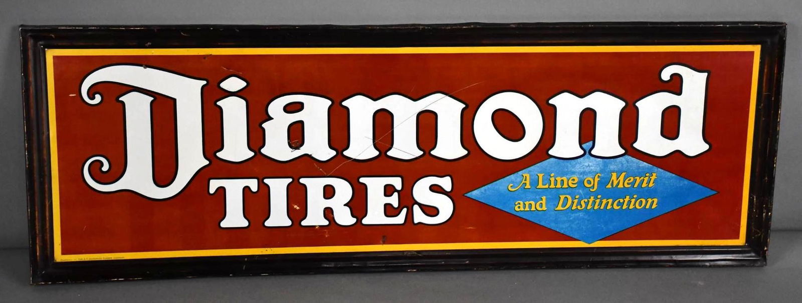 Diamond Tires "The Line of Merit & Distinction" Metal Sign (TAC) (1 of 6)