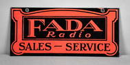 Fada Radio Sales Service Porcelain Sign (TAC)